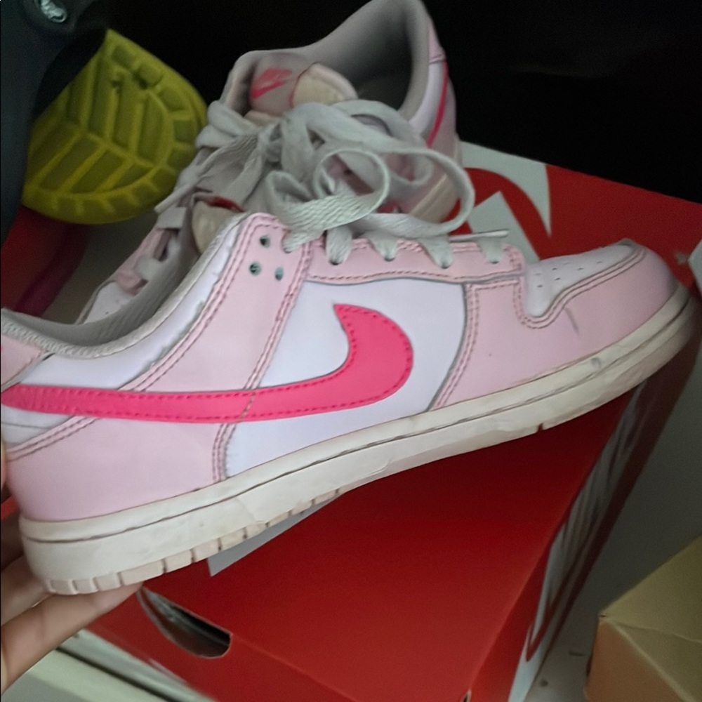Nike Pink and White Sneakers